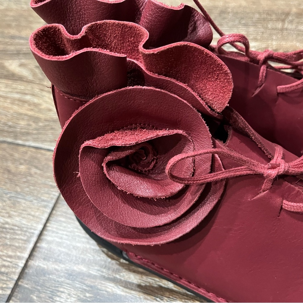 Loints of Holland Rosa lipstick red ankle bootie - Picture 8 of 15